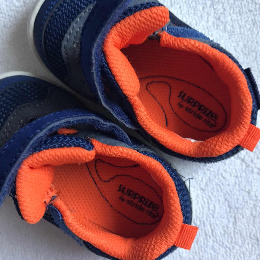 Stride Rite Surprize Blue and Orange tennis shoes - Picture 5 of 8